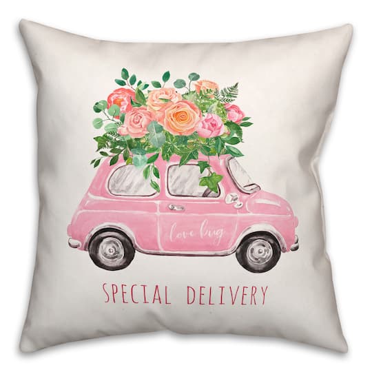 Special Delivery Love Bug Throw Pillow